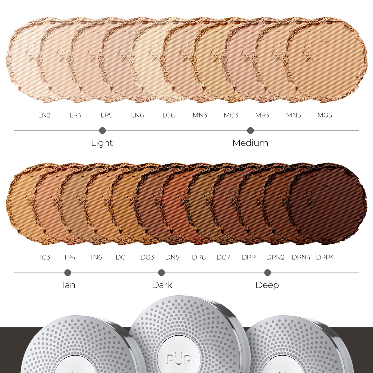 PÜR MINERALS 4-in-1 Powder Foundation open view