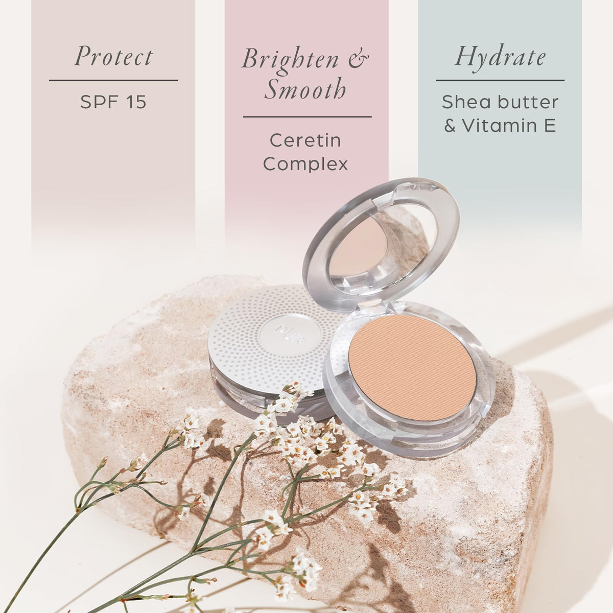 PÜR MINERALS 4-in-1 Pressed Mineral Powder Foundation packaging