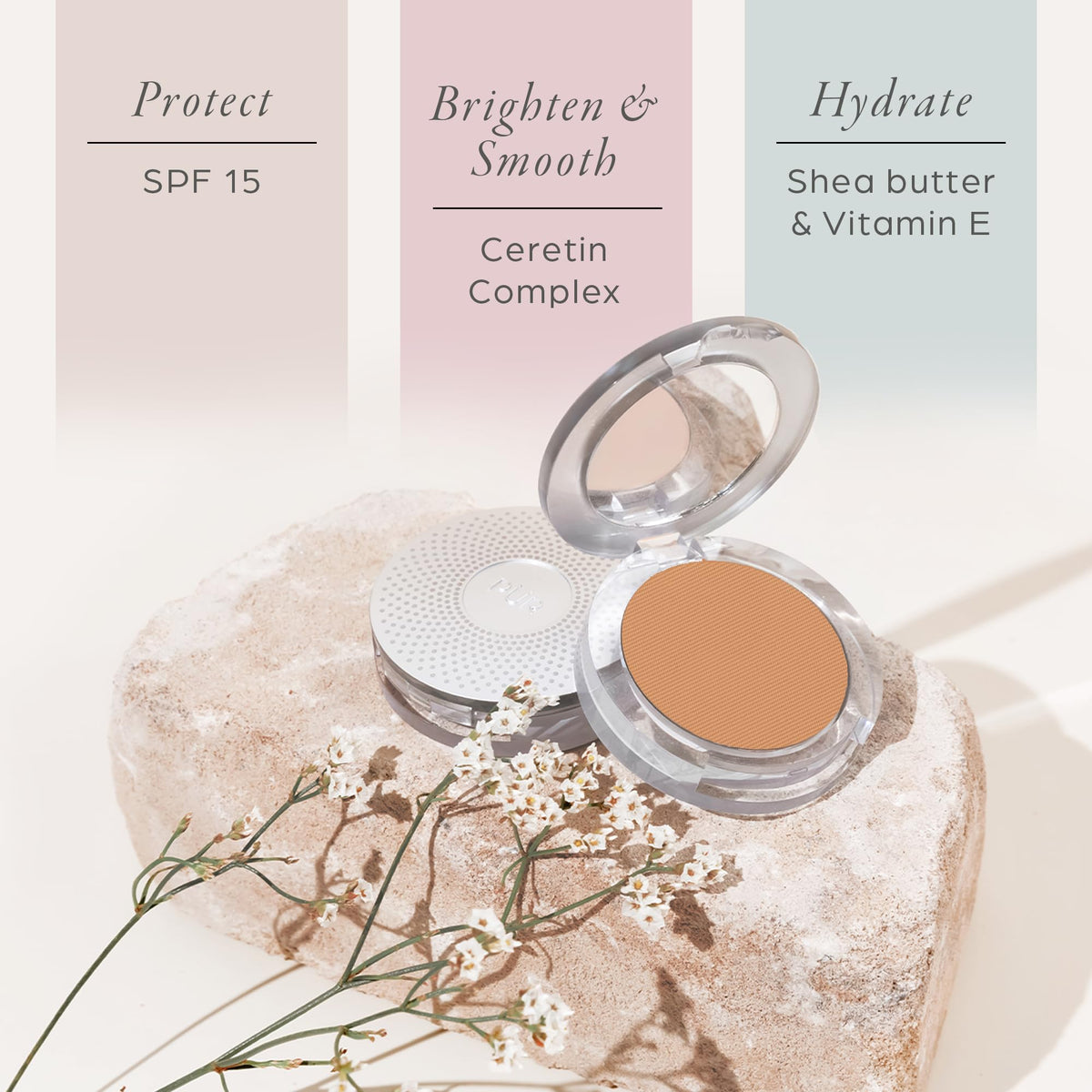 PÜR MINERALS 4-in-1 Pressed Mineral Powder Foundation packaging