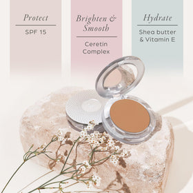 PÜR MINERALS 4-in-1 Pressed Mineral Powder Foundation swatch on skin