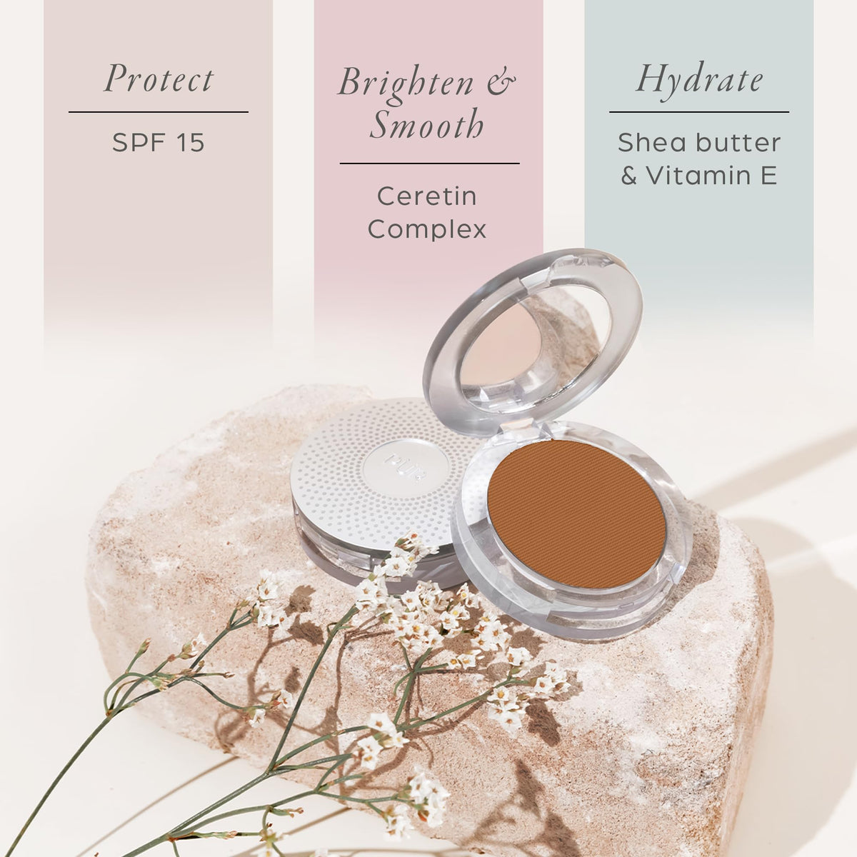 PÜR MINERALS 4-in-1 Pressed Mineral Powder Foundation with applicator