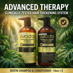 PURA D'OR Advanced Therapy Biotin Conditioner front view, 16oz