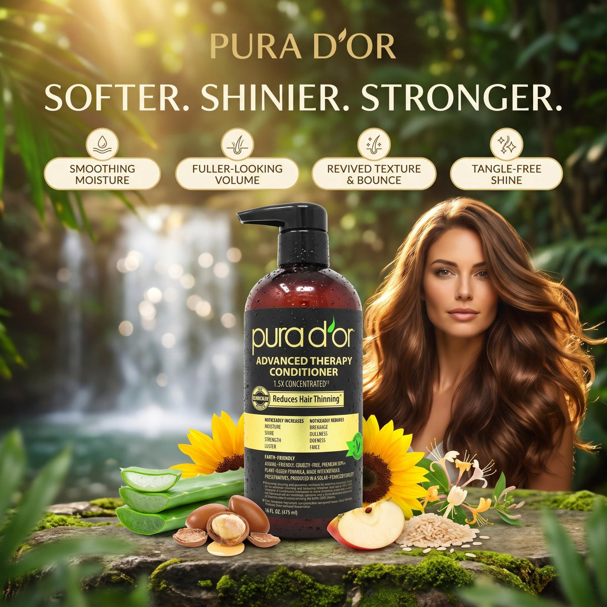 PURA D'OR Advanced Therapy Conditioner 16 Oz side view