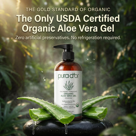 PURA D'OR Aloe Vera Gel packaging side view