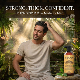 PURA D'OR Anti-Hair Thinning Shampoo 0.5% Coal Tar with herbal ingredients