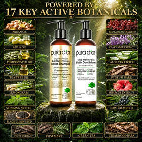 PURA D'OR Anti-Thinning Biotin Shampoo bottle side view