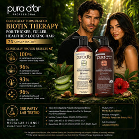 PURA D'OR Biotin Conditioner application on hair