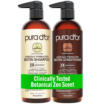 PURA D'OR Biotin Shampoo 16oz bottle front view