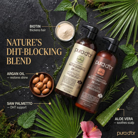 PURA D'OR Biotin Shampoo and Conditioner set with natural ingredients