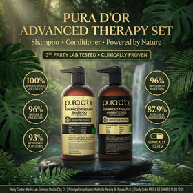 PURA D'OR conditioner application on hair