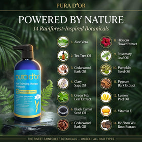 PURA D'OR Hair Thinning Therapy Biotin Shampoo with herbal ingredients