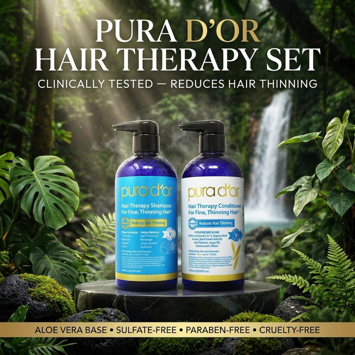 PURA D'OR Hair Thinning Therapy Conditioner 16oz front view