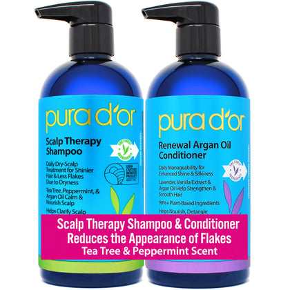 PURA D'OR Scalp Therapy Shampoo 16oz front view
