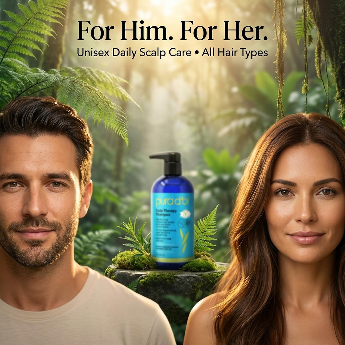 PURA D'OR Scalp Therapy Shampoo 16oz with ingredients