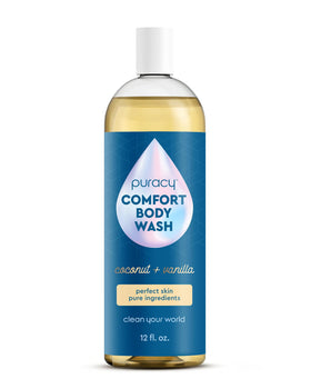 Puracy Body Wash Coconut Vanilla 12 oz front view
