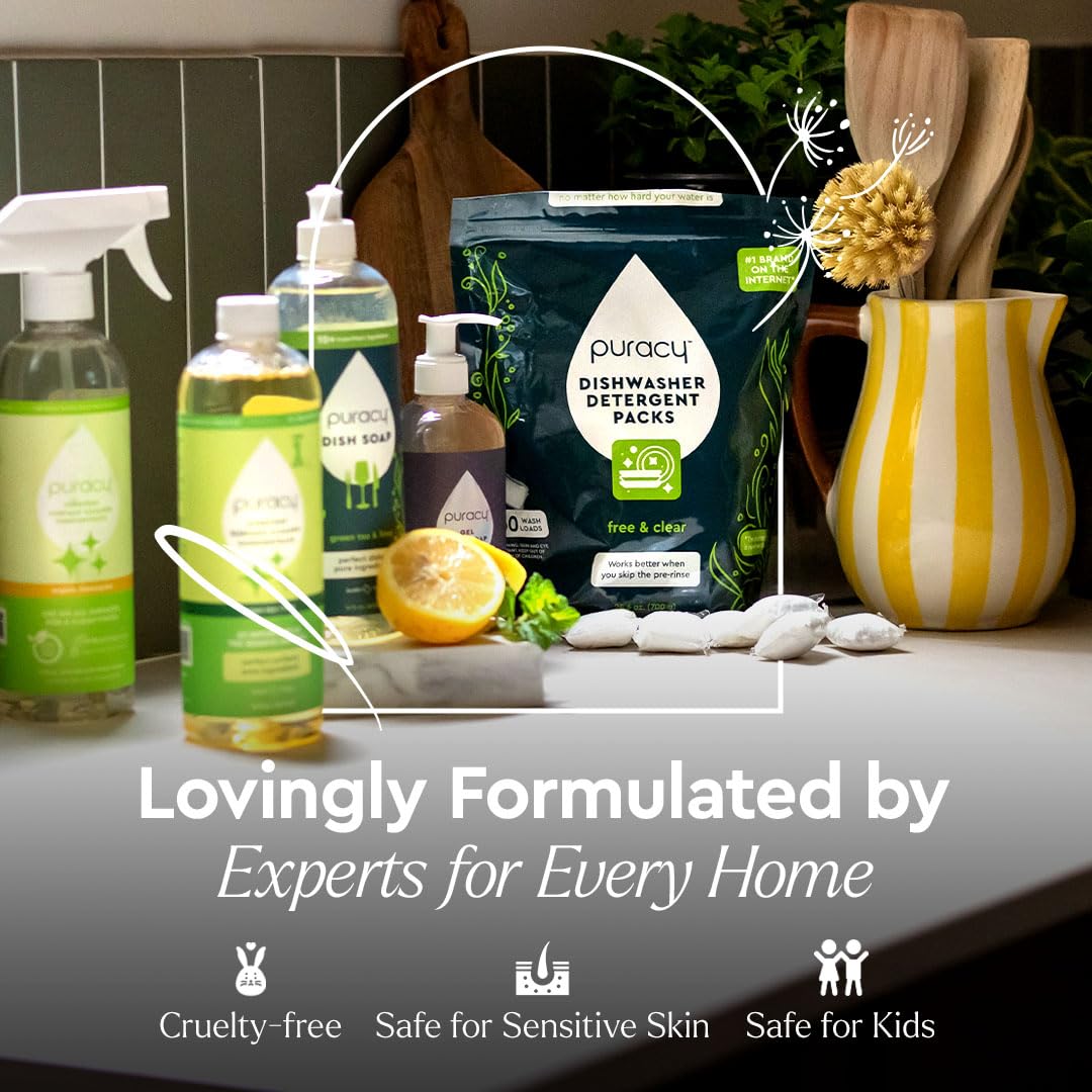 Puracy Body Wash Coconut Vanilla in a bathroom setting