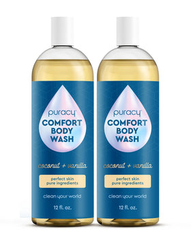 Puracy Natural Body Wash 12 fl oz Coconut & Vanilla front view