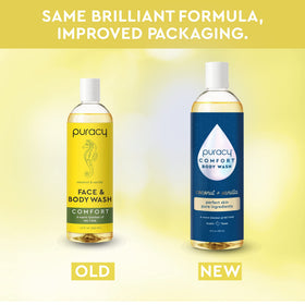 Puracy Natural Body Wash showing texture on skin