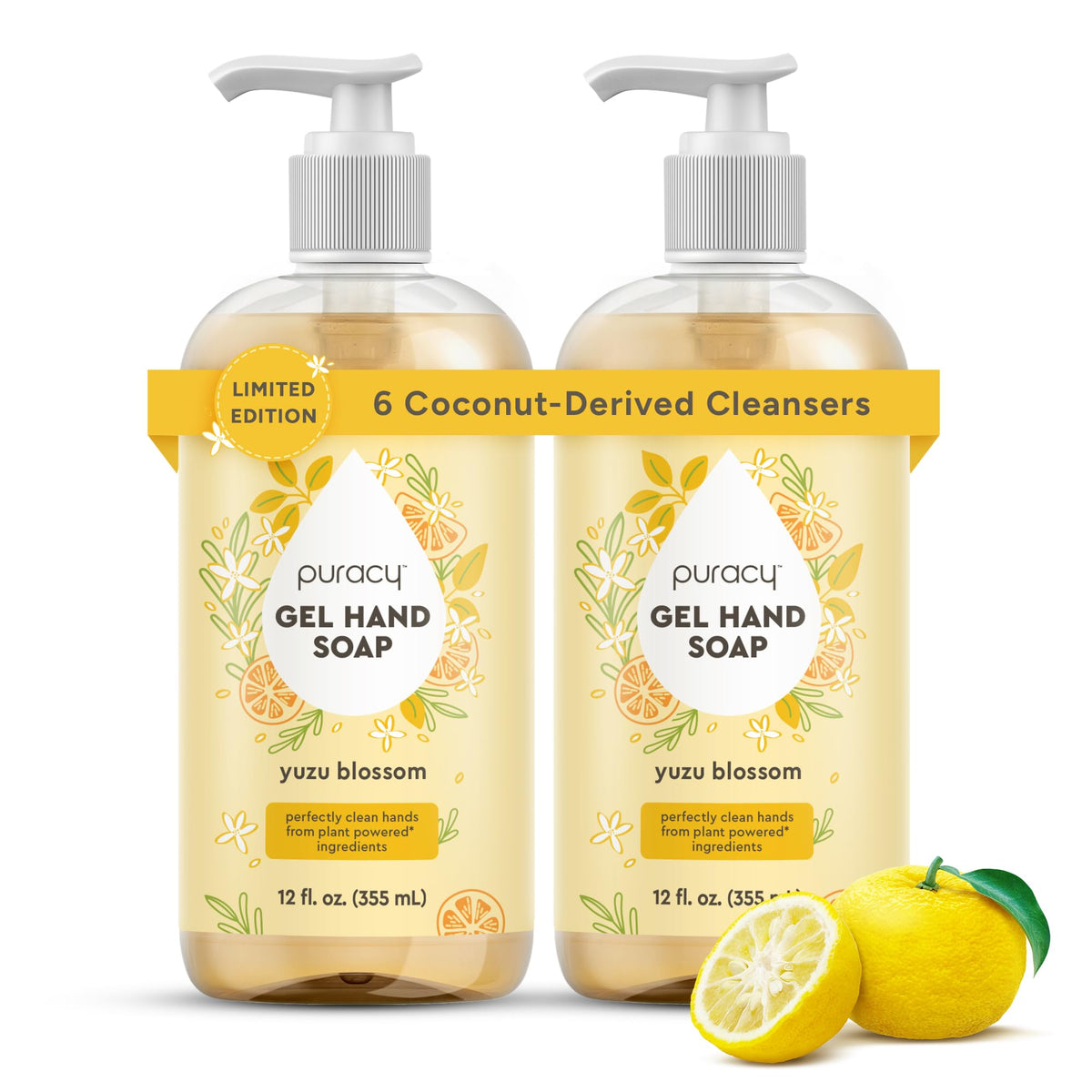 Puracy Organic Hand Soap Yuzu Blossom 12 fl. oz front view