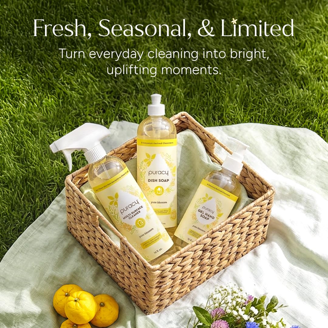 Puracy Organic Hand Soap Yuzu Blossom back view