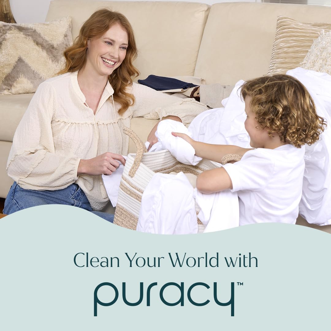 Puracy Organic Hand Soap Yuzu Blossom with floral background
