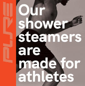 Pure Athlete Shower Steamer tablet dissolving in water