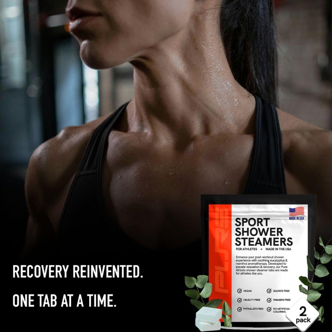 Pure Athlete Shower Steamers with eucalyptus essential oil ingredients