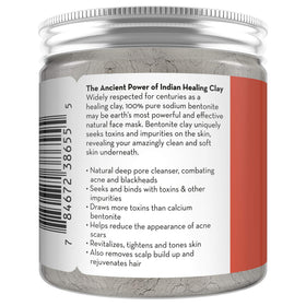 Pure Body Naturals Bentonite Clay Powder jar with natural background