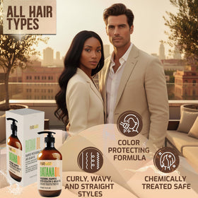 PURE NATURE LUX SPA Batana Oil Shampoo in a bathroom setting
