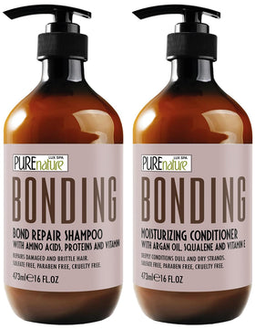 PURE NATURE LUX SPA Bonding Repair Shampoo front view, 16 Fl Oz