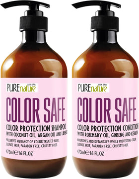 PURE NATURE LUX SPA Color Safe Shampoo and Conditioner Set front view