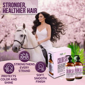 PURE NATURE LUX SPA Color Safe Shampoo and Conditioner Set lifestyle scene