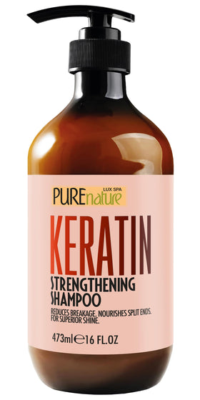 PURE NATURE LUX SPA Keratin Shampoo 16 Fl Oz front view