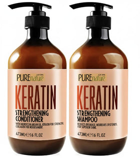 PURE NATURE LUX SPA Keratin Shampoo and Conditioner Set front view