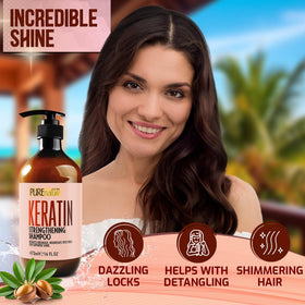 PURE NATURE LUX SPA Keratin Shampoo with fresh ingredients