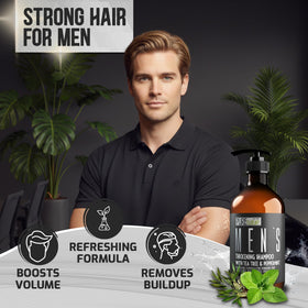 PURE NATURE LUX SPA Mens Shampoo 16 Fl Oz back view