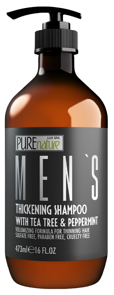 PURE NATURE LUX SPA Mens Shampoo 16 Fl Oz front view