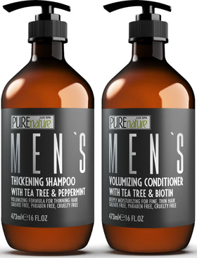 PURE NATURE LUX SPA Mens Shampoo and Conditioner Set front view