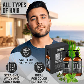 PURE NATURE LUX SPA Mens Shampoo and Conditioner Set with fresh ingredients