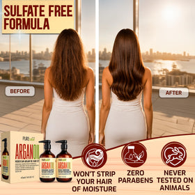 PURE NATURE LUX SPA Moroccan Argan Oil Conditioner bottle close-up