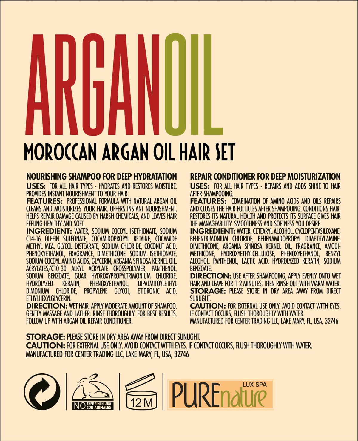 PURE NATURE LUX SPA Moroccan Argan Oil Conditioner texture