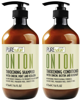 PURE NATURE LUX SPA Onion Shampoo and Conditioner Set front view