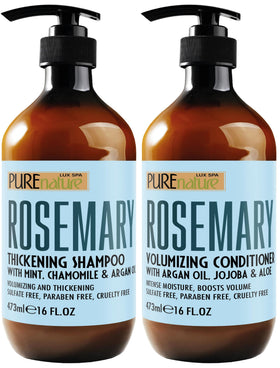 PURE NATURE LUX SPA Rosemary Shampoo and Conditioner Set front view