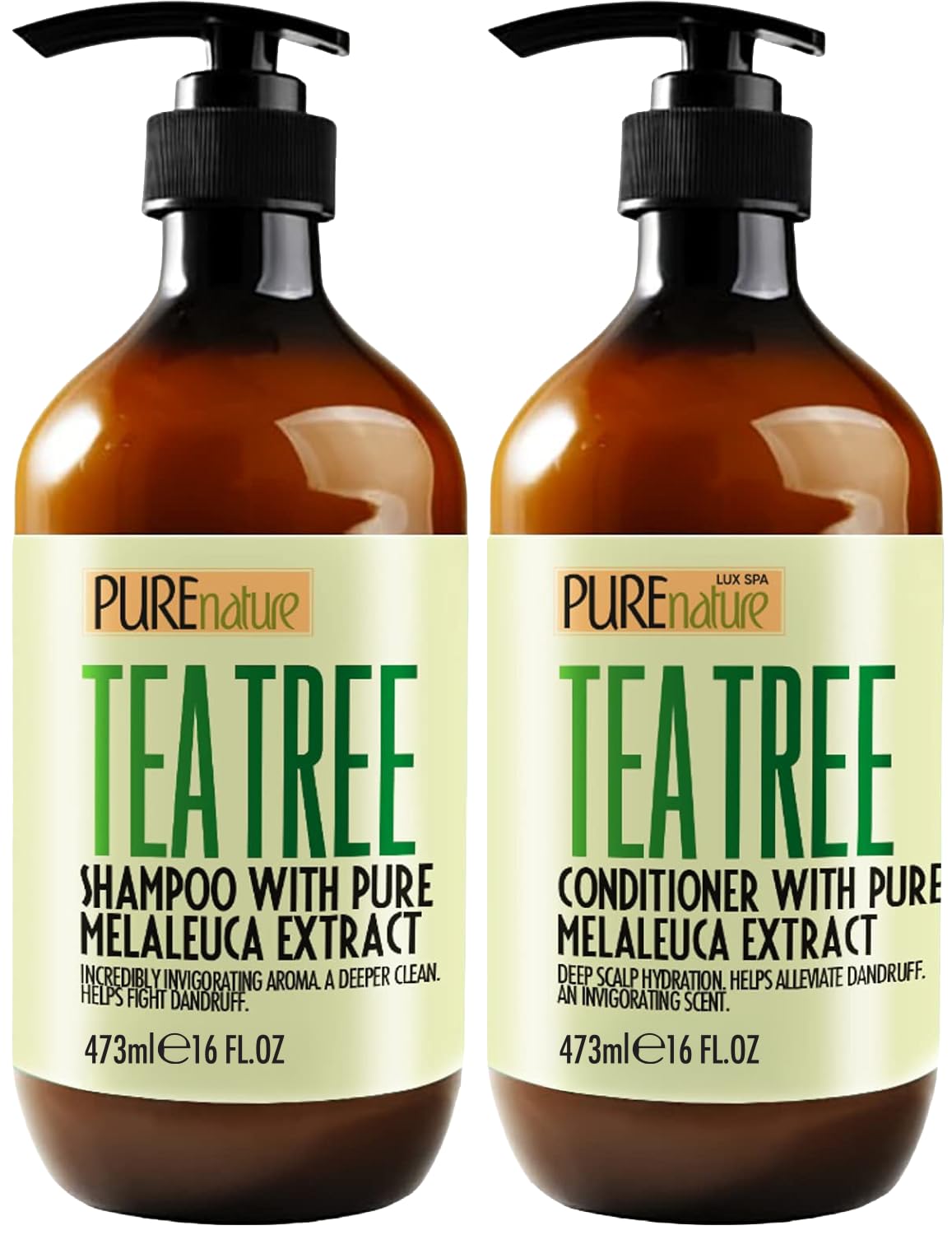 PURE NATURE LUX SPA Tea Tree Oil Shampoo front view
