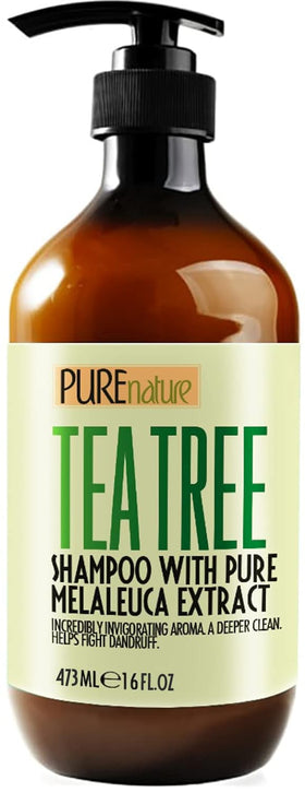 PURE NATURE LUX SPA Tea Tree Shampoo 16 Fl Oz front view