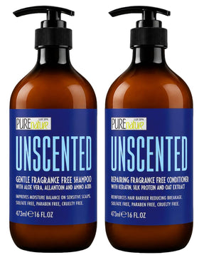 PURE NATURE LUX SPA Unscented Shampoo and Conditioner Set front view