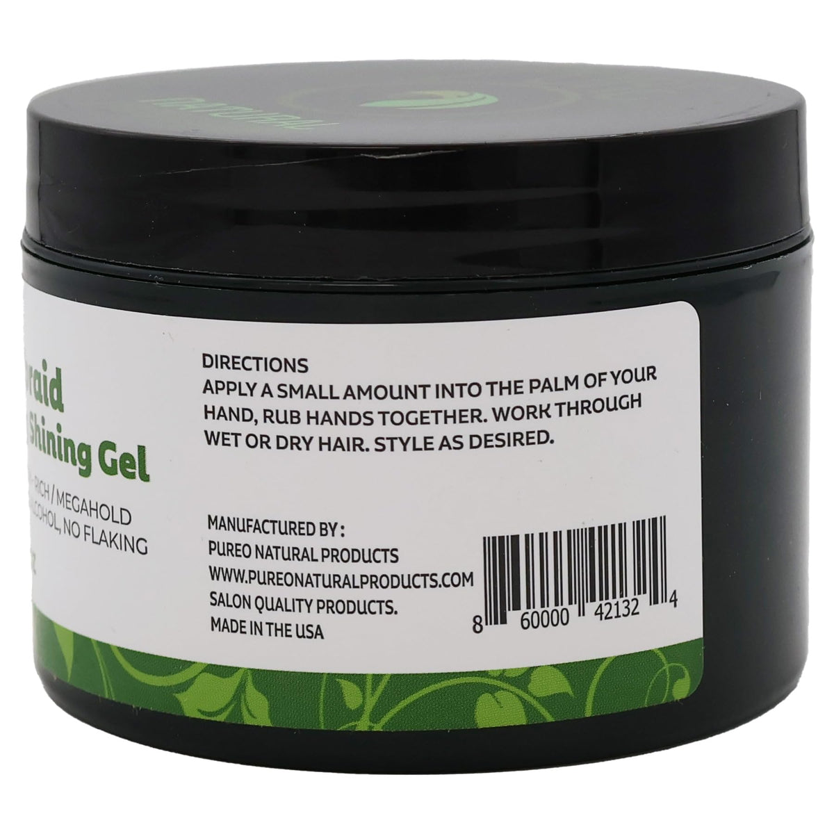 Pure O Neatbraid Conditioning Shining Gel application on hair