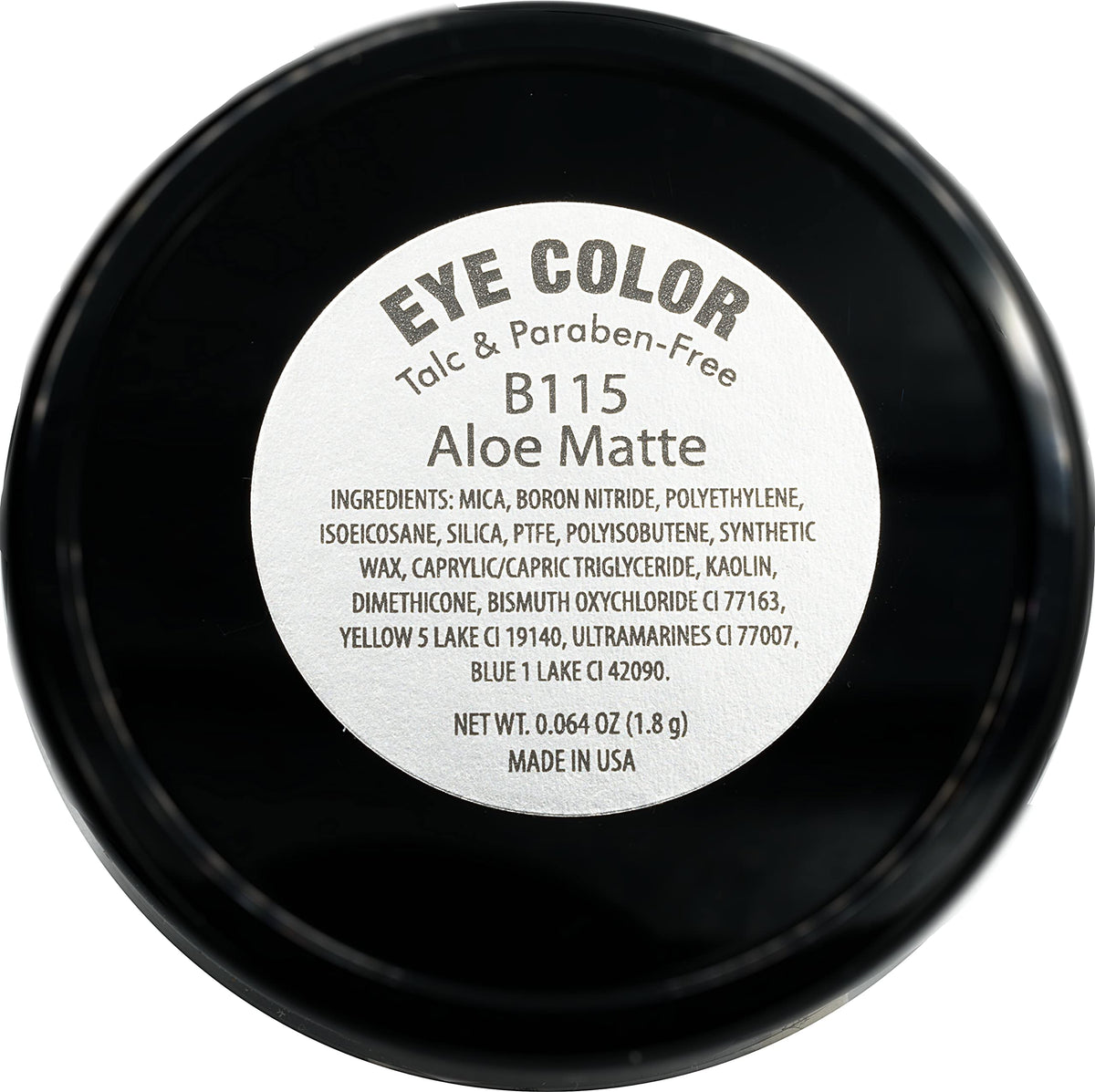Pure Ziva Aloe Matte Turquoise Teal Green Eyeshadow packaging
