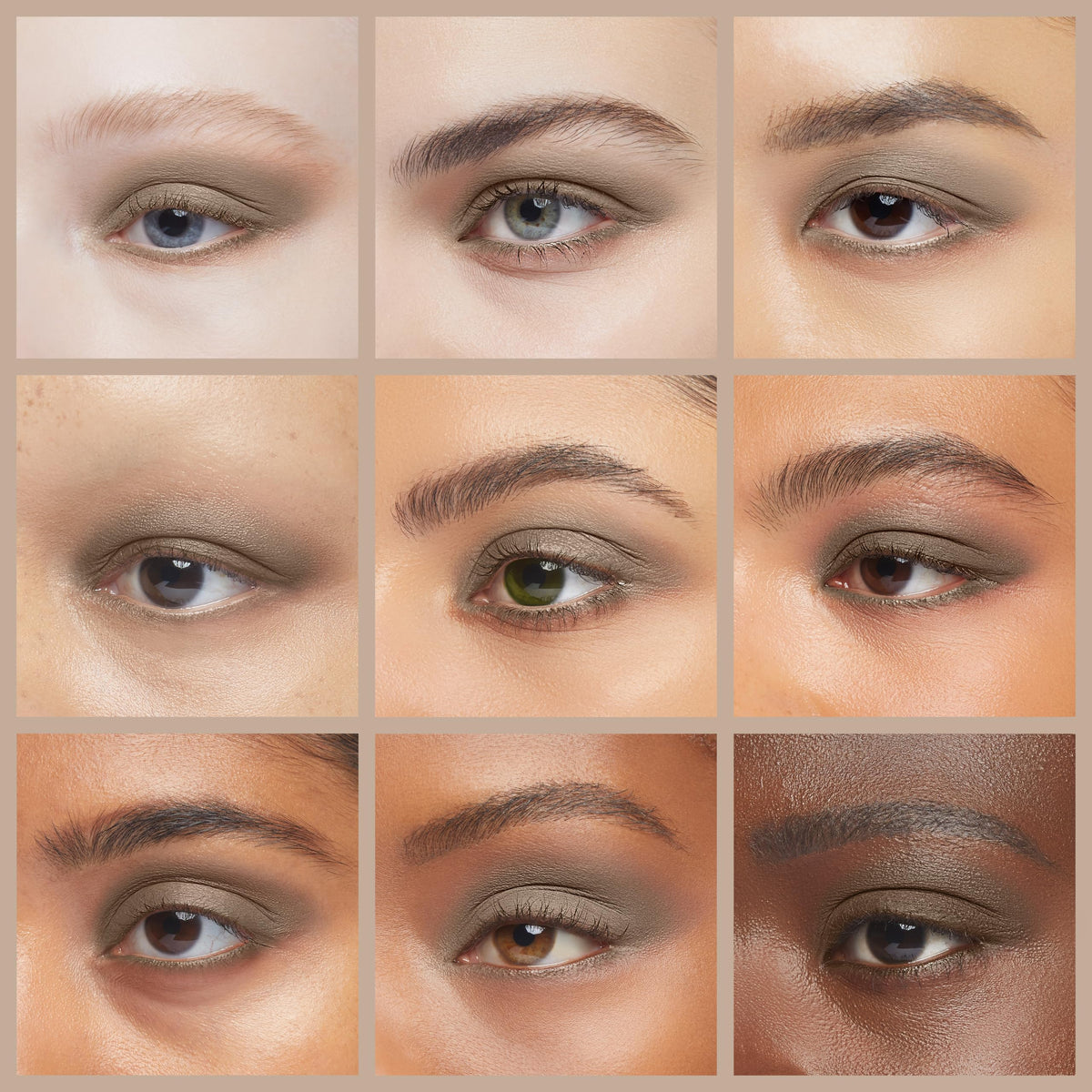 Pure Ziva Cool Toned Taupe Eyeshadow in natural light