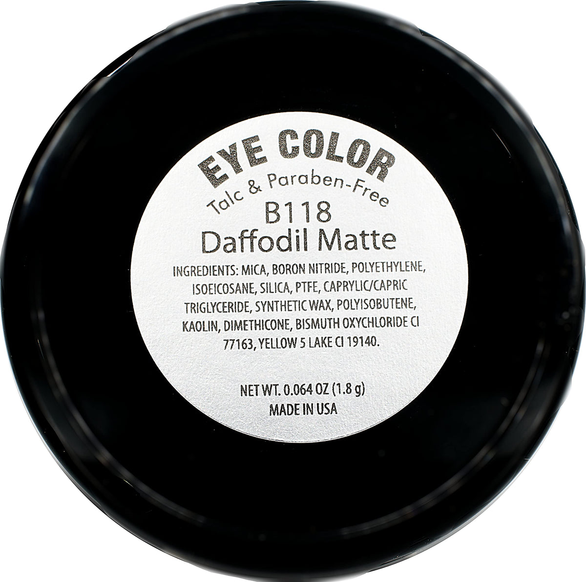 Pure Ziva Daffodil Matte Yellow Gold Eyeshadow packaging